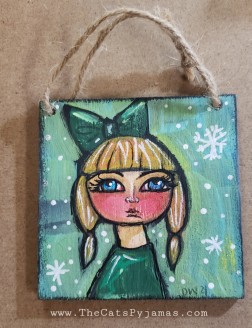 Blonde Pigtails Ornament