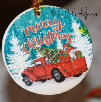 Merry Christmas Truck Ornament