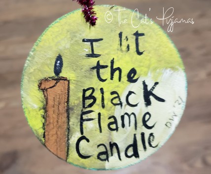 Black Flame Candle Hocus Pocus ornament