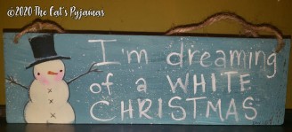 White Christmas sign