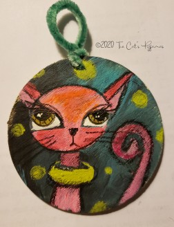 Pink Cat ornament