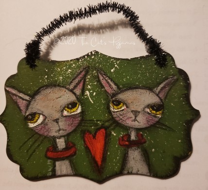 Two Kitties ornament