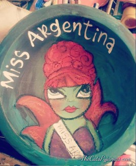 Miss Argentina painted bowl