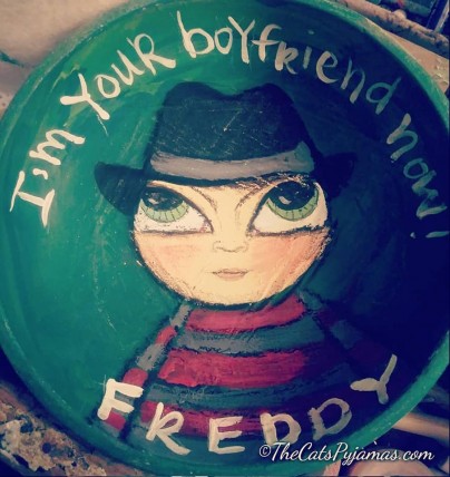 Freddy Kreuger painted bowl