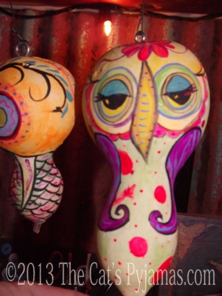 Painted Owl Gourd 3